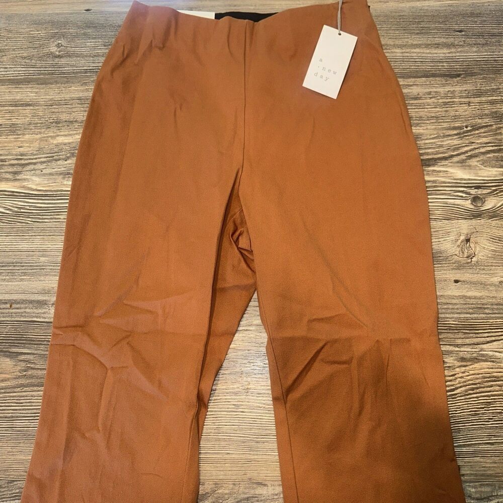 Women's High-Rise Slim Fit Kick Flare Pull-On Pants Size 2 - A New Day Brown. 17